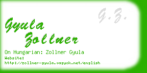 gyula zollner business card
